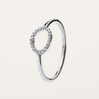 Anello Argento zirconi cerchio elegante luxury