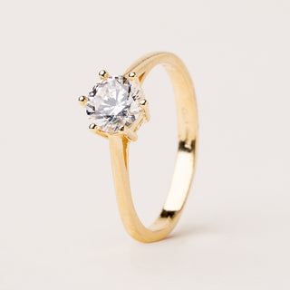Anello solitario oro elegante luxury