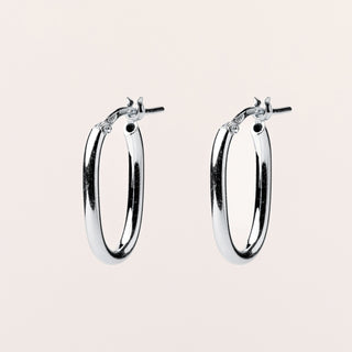 Orecchini cerchio Argento classici eleganti