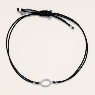 Bracciale ovale minimal Argento zirconi