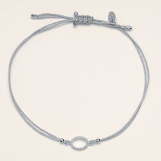 Bracciale ovale minimal Argento zirconi