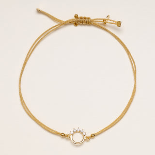 Bracciale cerchio oro zirconi pendenti