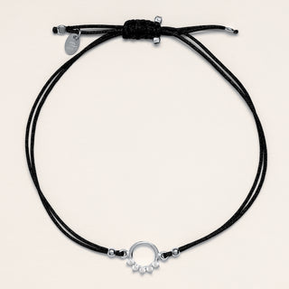 Bracciale cerchio Argento zirconi pendenti