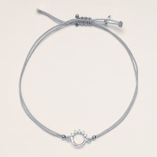 Bracciale cerchio Argento zirconi pendenti