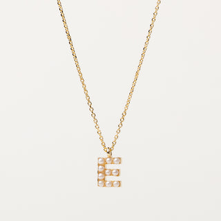 Collana lettera perle oro personalizzata