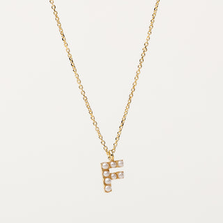 Collana lettera perle oro personalizzata