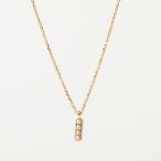 Collana lettera perle oro personalizzata