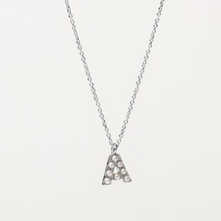 Collana lettera perle Argento personalizzata