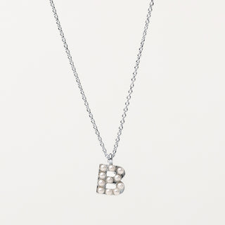 Collana lettera perle Argento personalizzata
