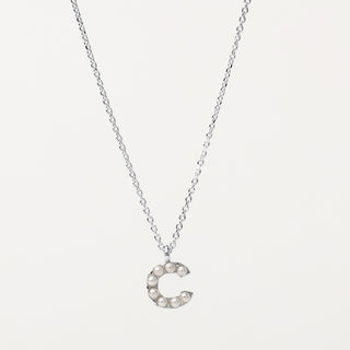 Collana lettera perle Argento personalizzata