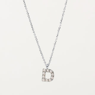 Collana lettera perle Argento personalizzata