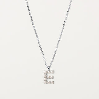 Collana lettera perle Argento personalizzata