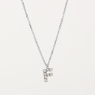 Collana lettera perle Argento personalizzata