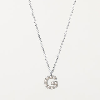 Collana lettera perle Argento personalizzata