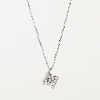 Collana lettera perle Argento personalizzata