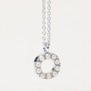 Collana lettera perle Argento personalizzata