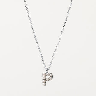 Collana lettera perle Argento personalizzata
