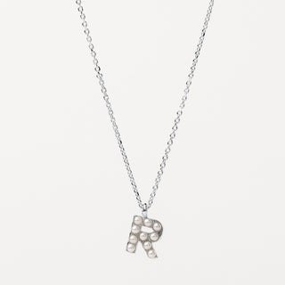 Collana lettera perle Argento personalizzata