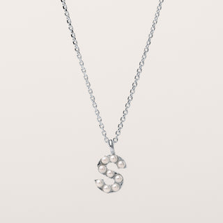 Collana lettera perle Argento personalizzata