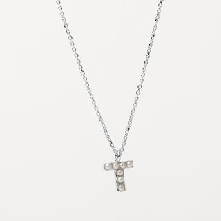 Collana lettera perle Argento personalizzata