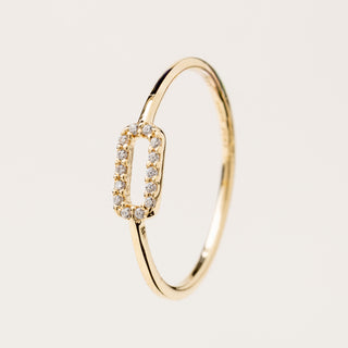 Anello oro zirconi cerchio elegante luxury