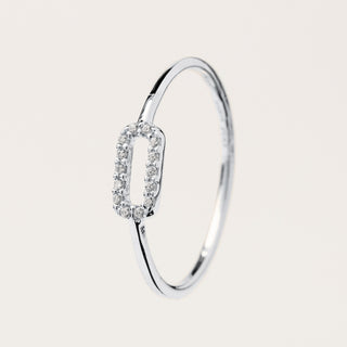 Anello Argento zirconi cerchio elegante luxury
