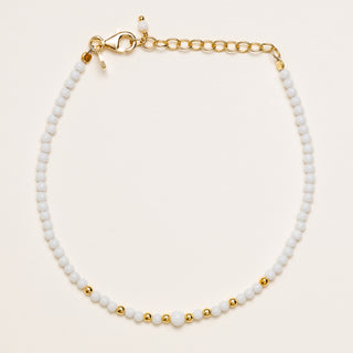 Bracciale pietre bianche oro elegante