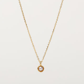Collana perla acqua dolce oro elegante