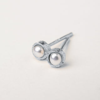 Orecchini lobo perla acqua dolce Argento