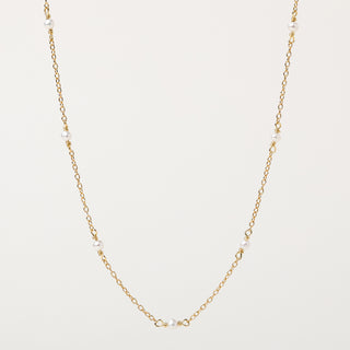 Collana perle acqua dolce Argento 925 placcato oro elegante lusso