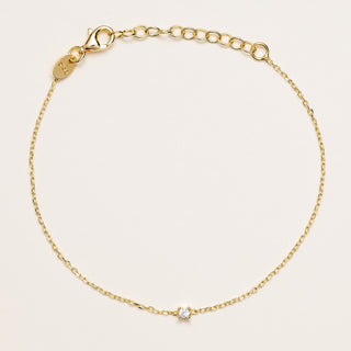 Bracciale punto luce zircone Argento 925 placcato oro