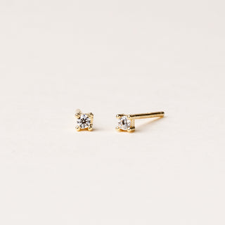 Orecchini punto luce zircone Argento 925 placcato oro