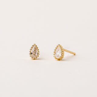 Orecchini zircone goccia Argento 925 placcato oro