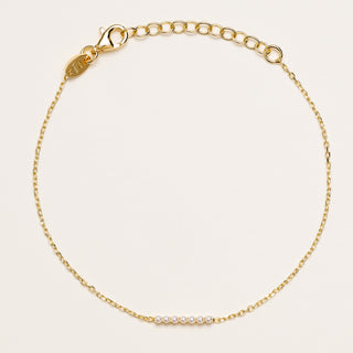 Bracciale barretta perle Argento 925 placcato oro