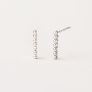 Orecchini barretta perle Argento 925 