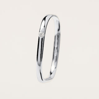 Anello quadrato zircone Argento 925  moderno
