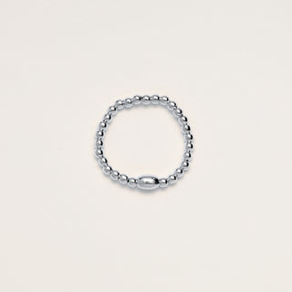 Anello ovalino Argento 925  elasticizzato