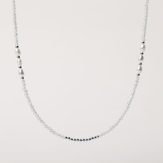 Collana perle e zirconi elegante Argento 925