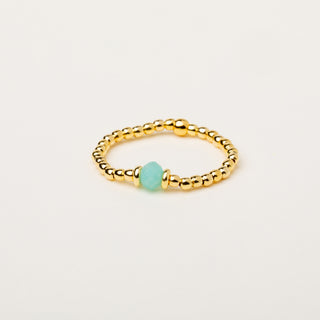 Anello regolabile oro con pietra naturale
