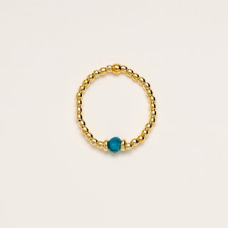 Anello regolabile oro con pietra naturale