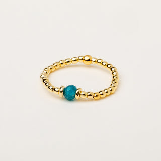 Anello regolabile oro con pietra naturale