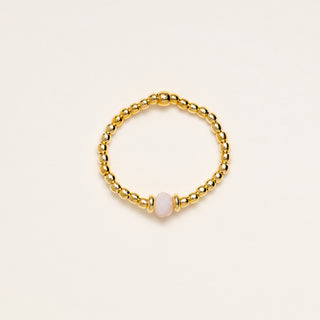 Anello regolabile oro con pietra naturale