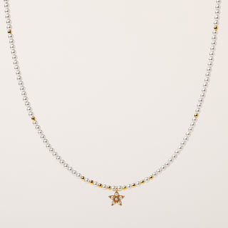 Collana perle sintetiche elegante Argento 925 placcato oro