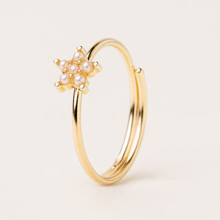 Anello stella perle regolabile