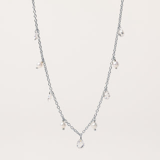 Collana Argento zirconi perle