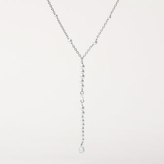 Collana Y Argento perle zirconi