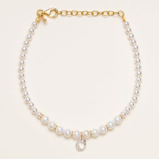 Bracciale oro perle zircone goccia