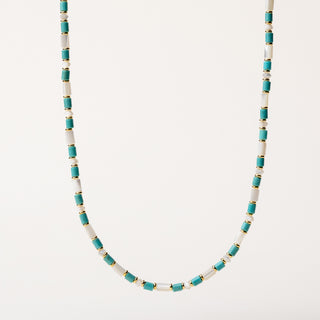 collana madreperla inserti turchese