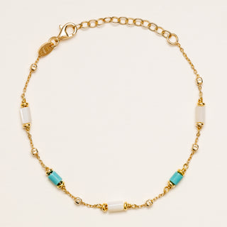 bracciale catena madreperla turchese