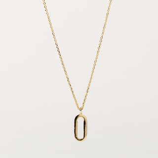 collana pendente ovale oro